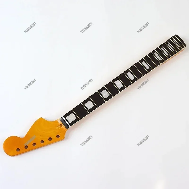 ST 6-String Guitar Neck - 22 Frets Glossy Binding Handle for Electric Guitar Modification DIY Parts