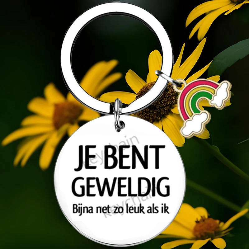 Dutch Colleague Inspirational Gift keychain keyring Coworker Leaving Gifts Thank You Nurse Boss Mentor Teacher Retirement Gift