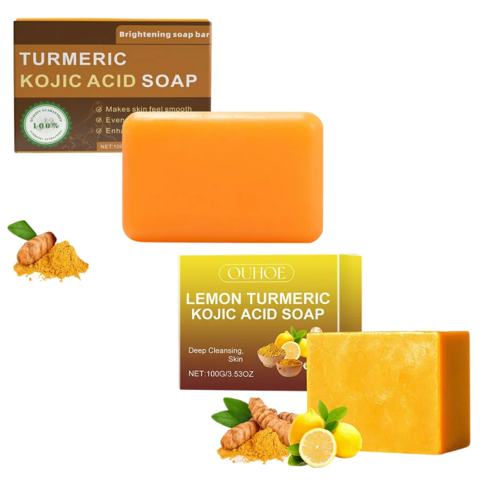 

Шампунь с куркумой, мыло с лимонной койевой кислотой, мыло для душа и лица, чистка тела, осветляющее мыло, уход за кожей