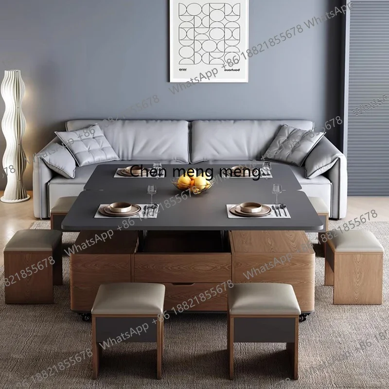 Wood Modern Design Coffee Table Storage Black Simple Center Nordic Coffee Table Mesa Lateral Tavolino Da Salotto Furniture