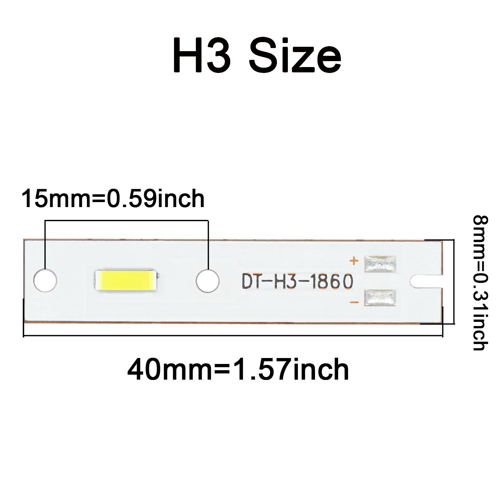 1 pz substrato di rame ad alta potenza led faro per auto lampada tallone 1860 CSP H7 H3 H1 Chip DC9-10V bianco freddo fendinebbia automatico