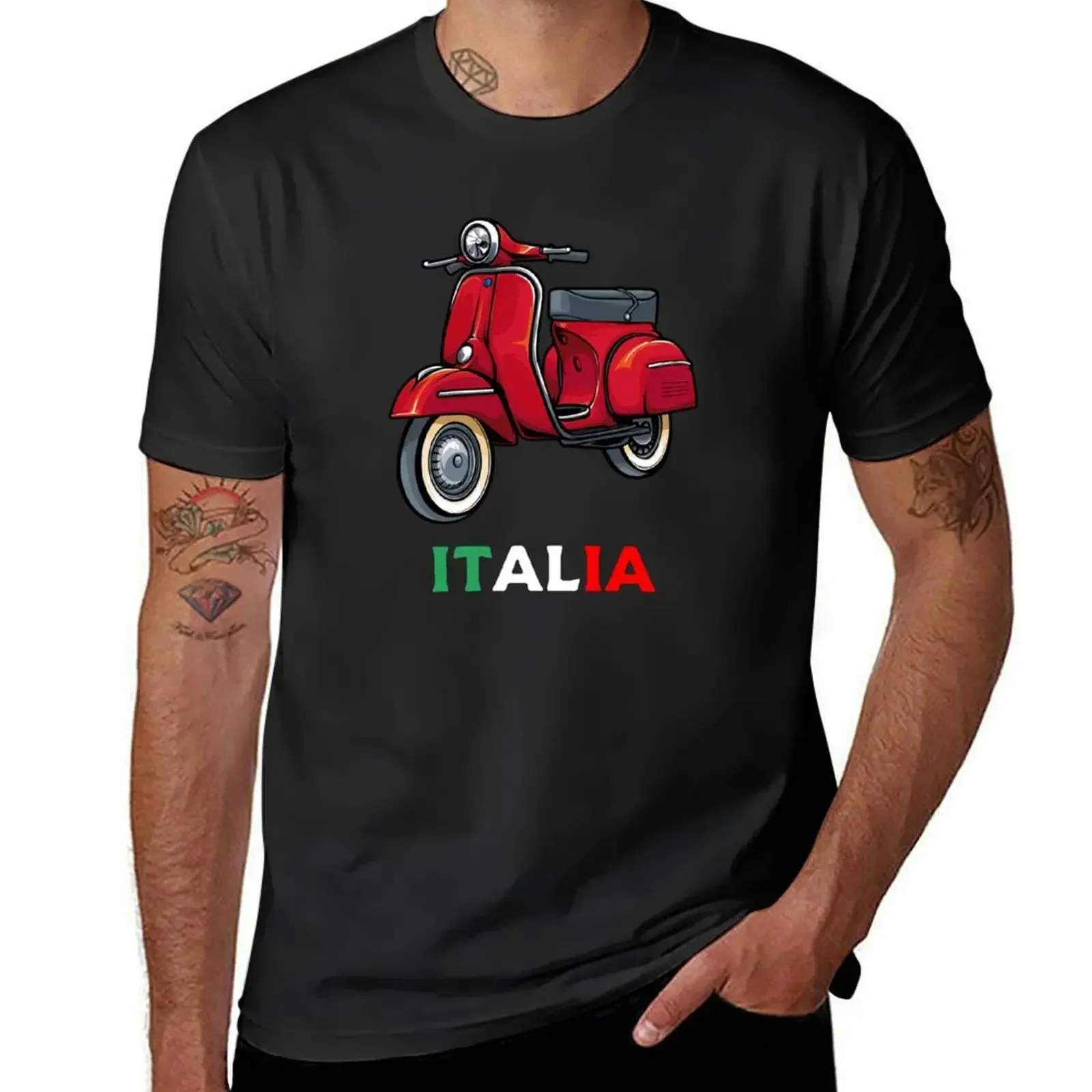 Sublime customs sports fans mens graphic t-shirts anime Italy Classic Scooter Moped Bike Retro Love Vintage T-shirt style