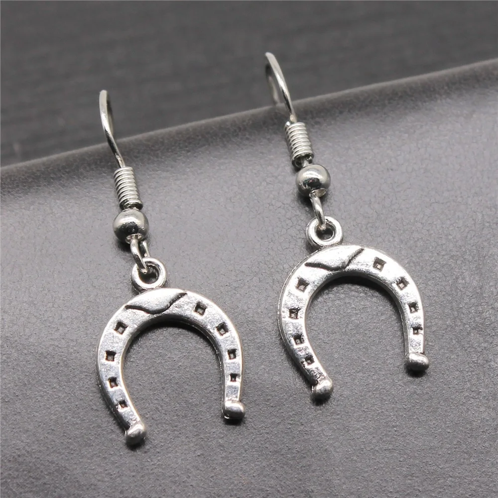 Dropshipping Drop Earrings Fashion Handmade 2 Colors Horseshoe Pendant Earrings