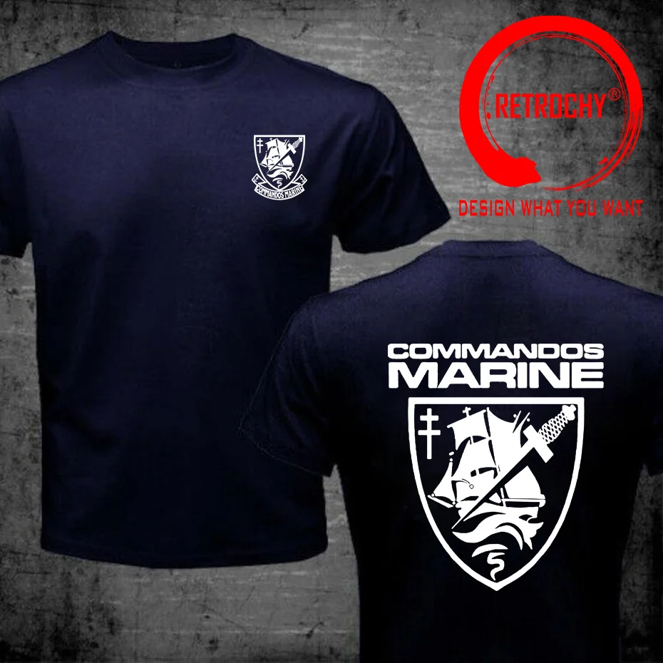 Funny T Shirt Men Military French Marines Special Operation Forces Commandos Marine T Shirts Men Casual T-Shirt Hombre Camisetas