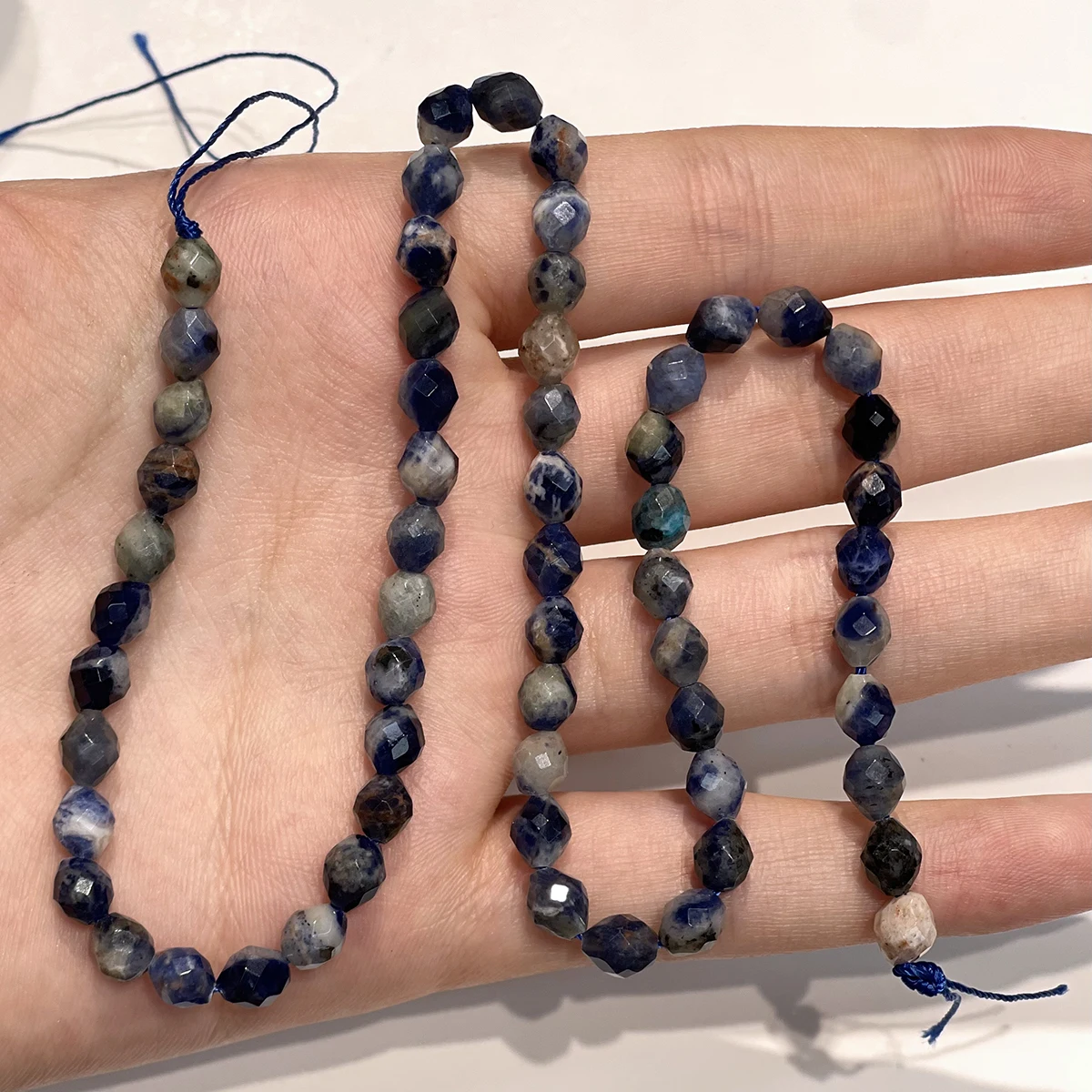 Natural Semi-Precious Dialogite/Prehnite Diamond Beads 6.5x7.5mm For Jewelry Making DIY Necklace Bracelet Earrings Accessory