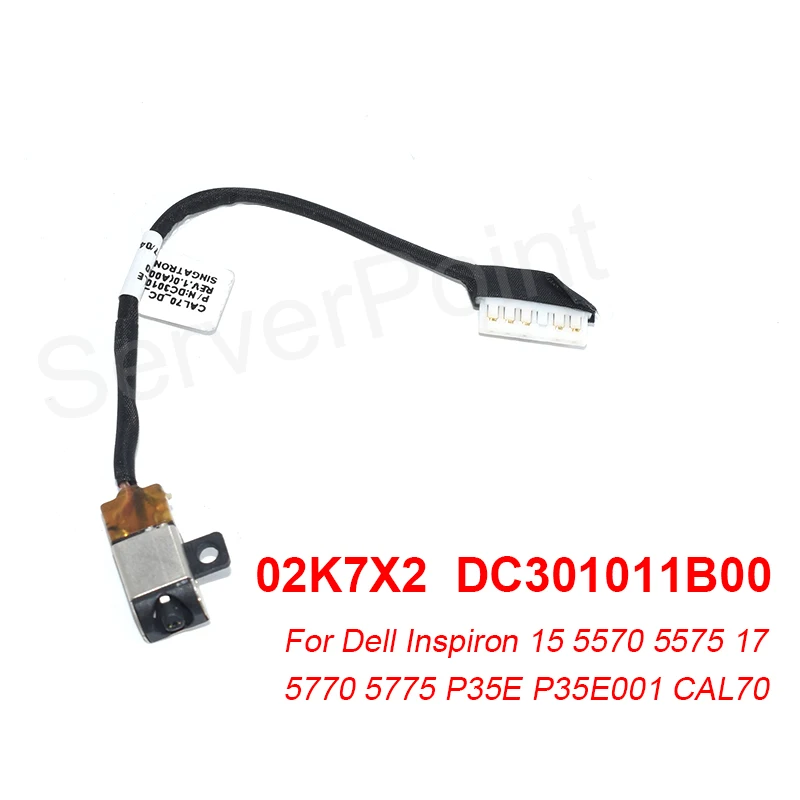 

Кабель питания постоянного тока 02K7X2 2K7X2 DC301011B00 для Dell Inspiron 15 5570 5575 17 5770 5775 P35E P35E001 CAL70, новинка