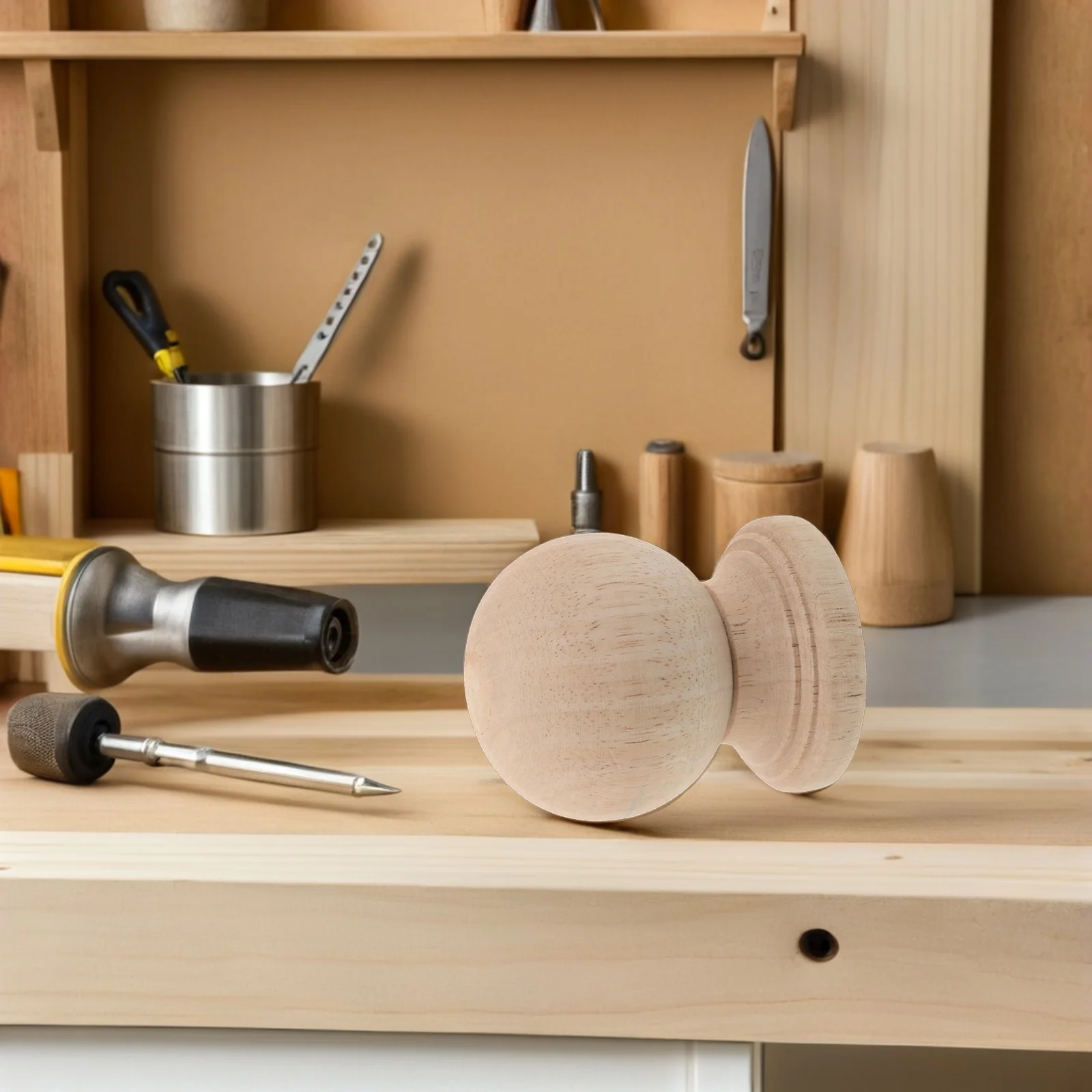 

Unfinished Wooden Column Topper Solid Wood Rustic Finial for Bed Post Lamp Shade Fence Railings Vintage Style Decoration