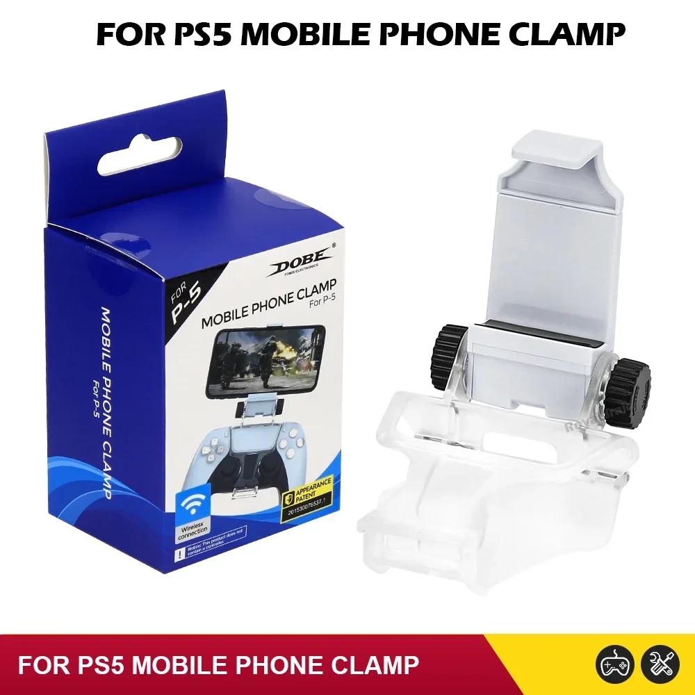 NEW Mobile Phone Game Clip For PS5 Controller Gaming Gamepad Holder Joystick Clamp Mount Bracket Multi-directional Adjustable