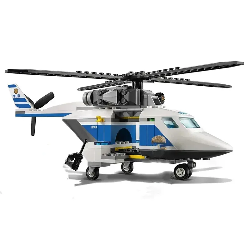 Compatible MOC Sets City Series Building Blocks Police High-speed Chase Prisoner Police Car Children's Toys Assembling Gift