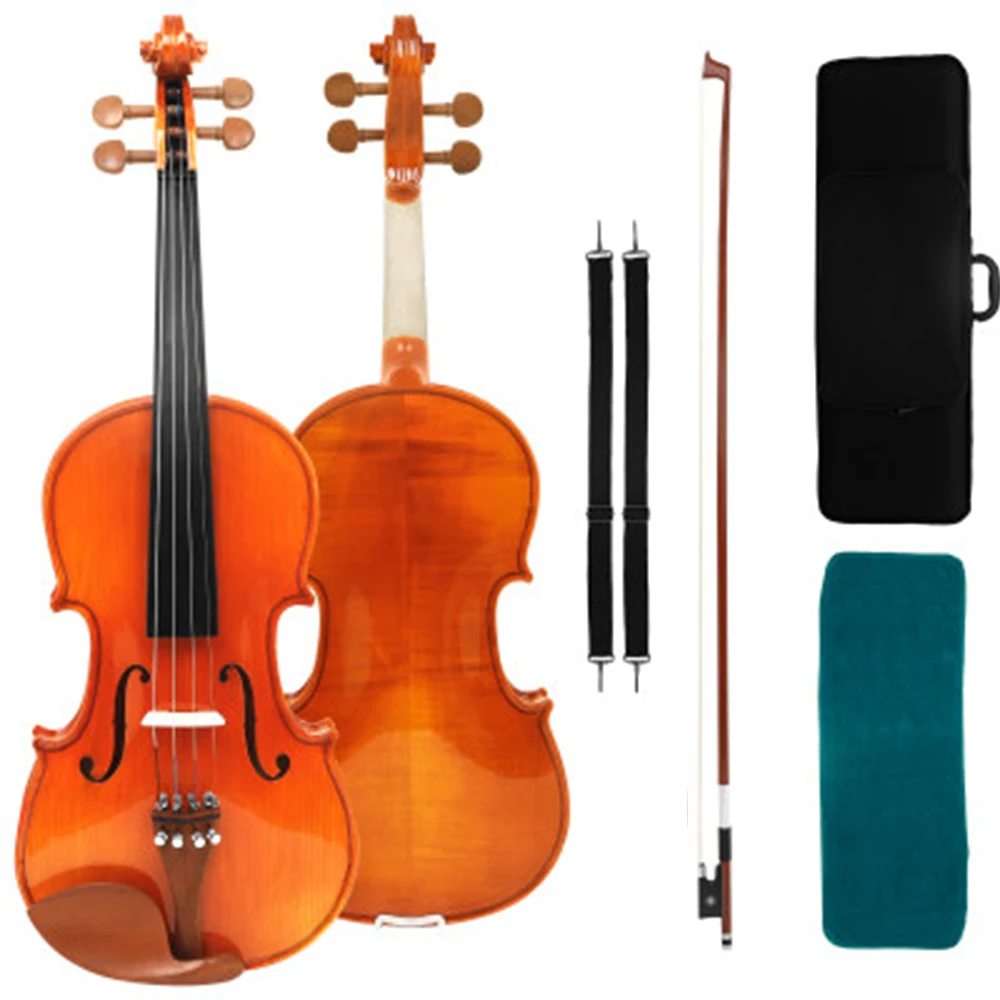 IRIN AV-609 4/4 Violin Natural Color Import Maple Violin Fiddle with Case Bow Accessories for Beginners Violinist Playing