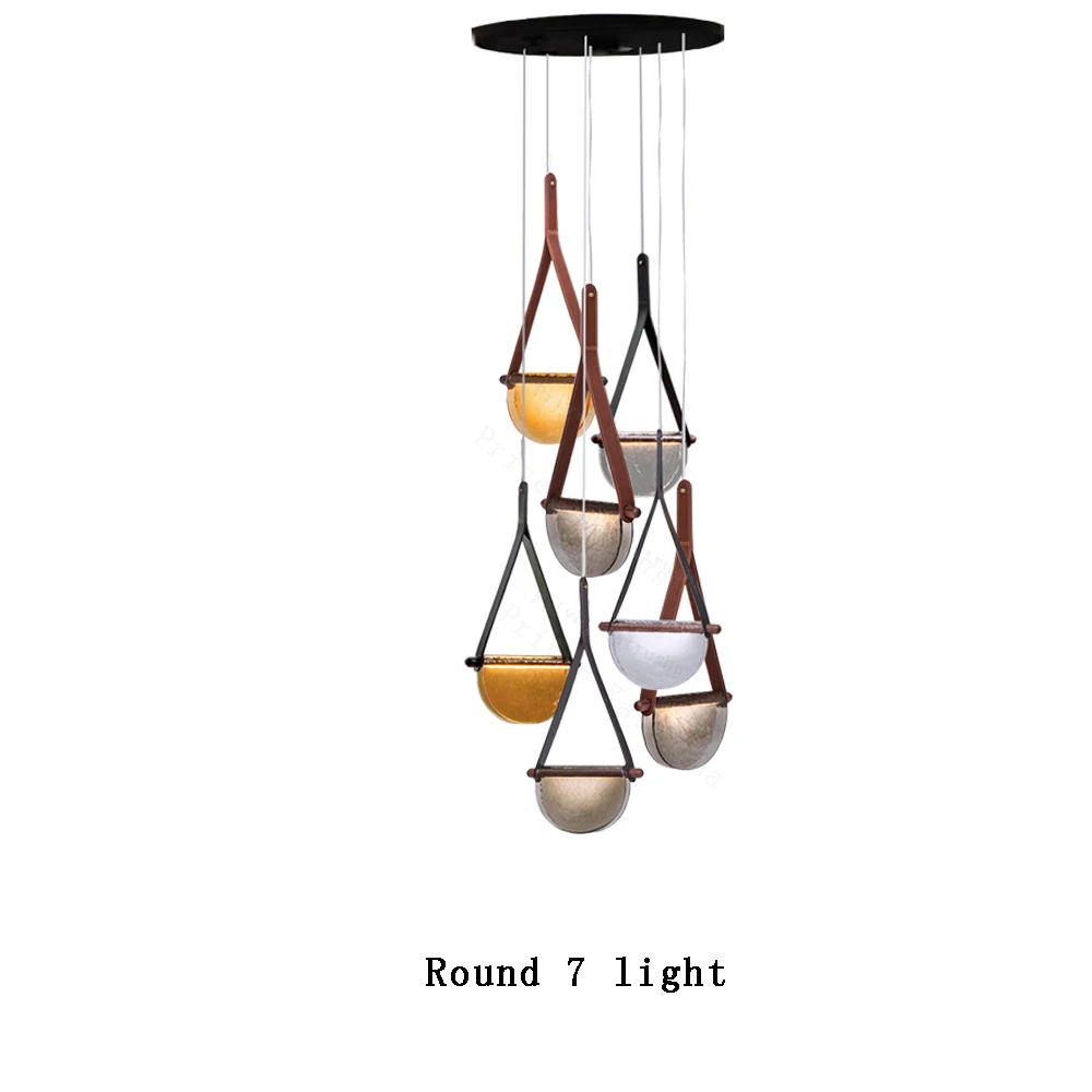 

Modern 2024 Ceiling Chandelier Dining Room Lighting Led Clear Glass Pendant Light Lustre Home Decoration Chandelier Staircase