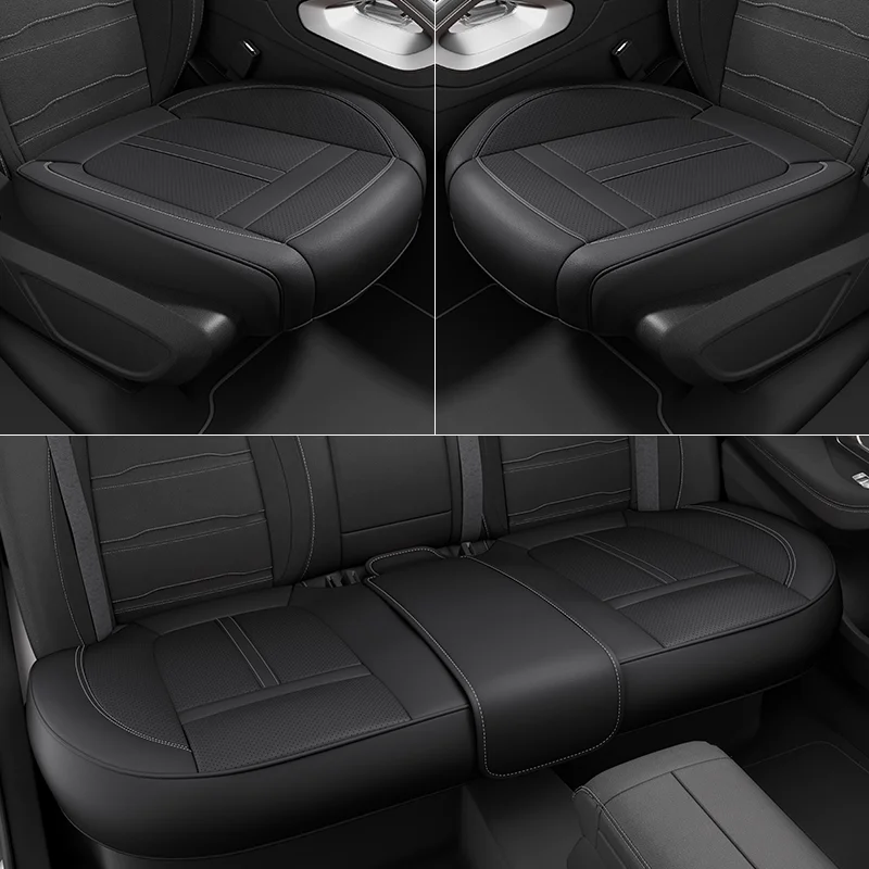 Universal PU Leather Car Seat Cover Full Wrap Anti Slip Vehicle Chair Protector Mat Waterproof Sweatproof Auto Seat Cushion