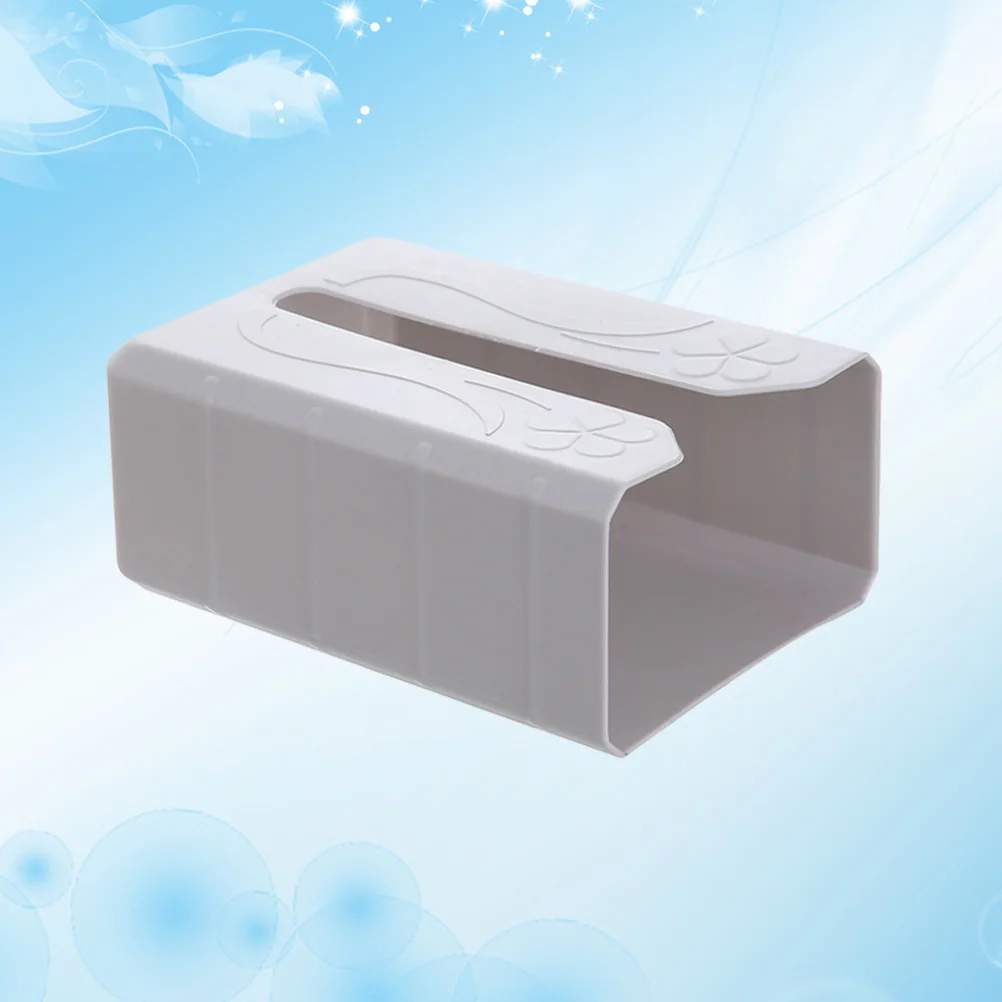 Kitchen Paper Towel Holder Tissue Box No Drilling Adhesive Tissue Storage Box Container (Beige) tissue paper box