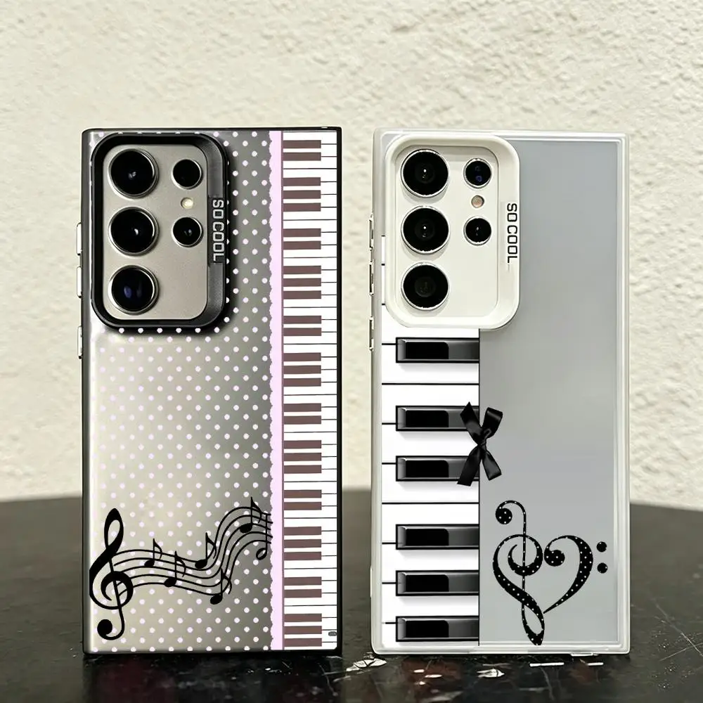 Phone Case Phone Case for Samsung Galaxy M55 5G / F55 / M55S / M35 / M15 Polka Musical Notes Y2K