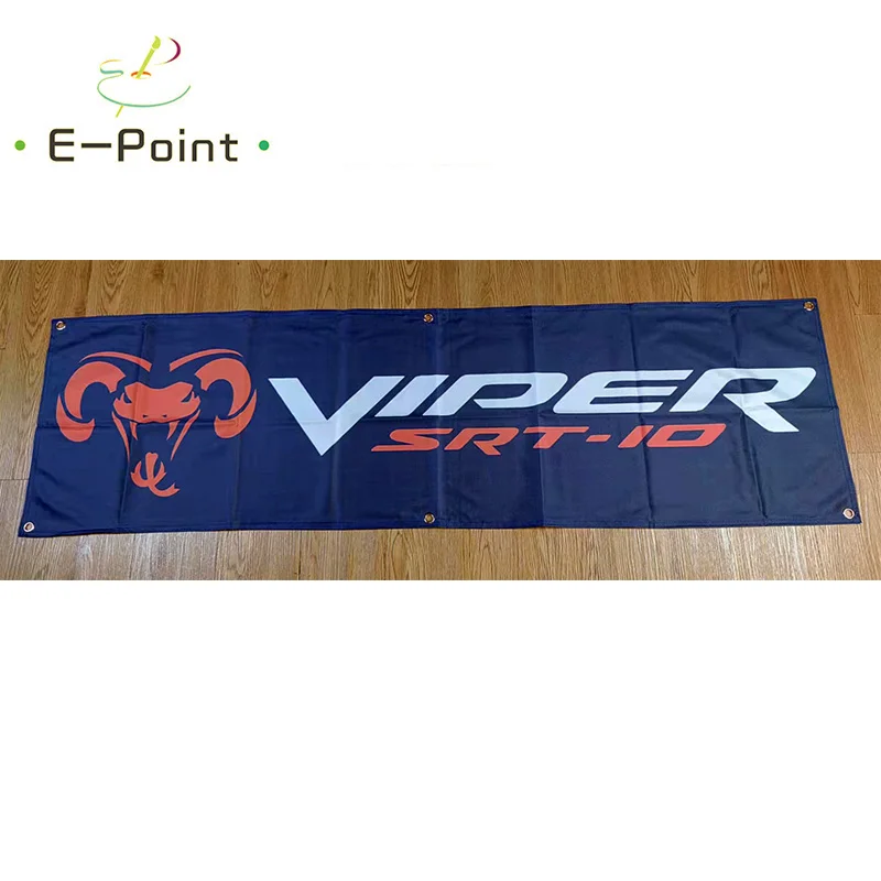 

130GSM 150D Material VIPER SRT-10 Car Banner 1.5ft*5ft (45*150cm) Size for Home Flag Indoor Outdoor Decor yhx097