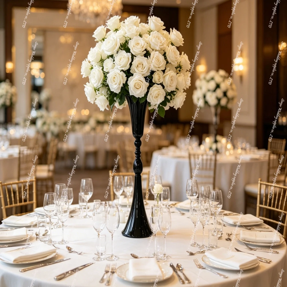 

6/10pcs 50-100cm )Wholesale Luxury Wedding Events Table Centerpiece Decor Gold Silver black Metal Flower Stand