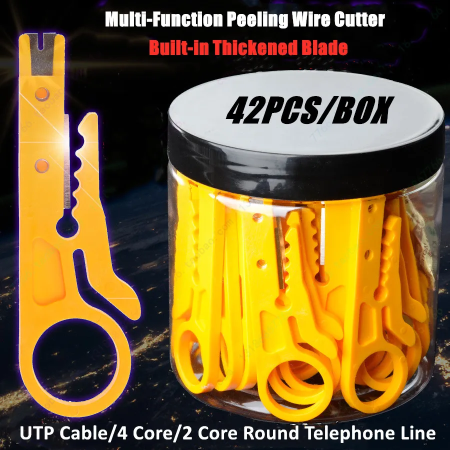 

28/42PCS HTOC Mini Wire Stripper Crimping Tool network UTP cable RJ45 4-core/2 core round telephone lin Crimping Stripper