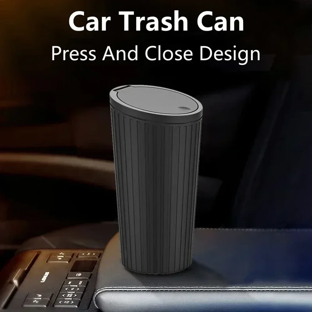 

Car Trash Bin Can Mini Auto Dust Organizer Car Interior Rubbish Bag Garbage Container Storage Box Bucket Auto Accessories