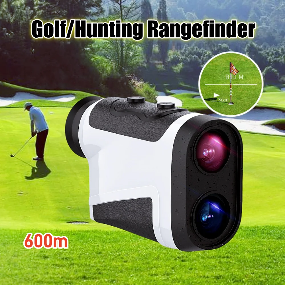 600m Handheld Monocular Golf Laser Rangefinder 8X High-definition Hunting Range Finder Telescope Distance Measurement Tool