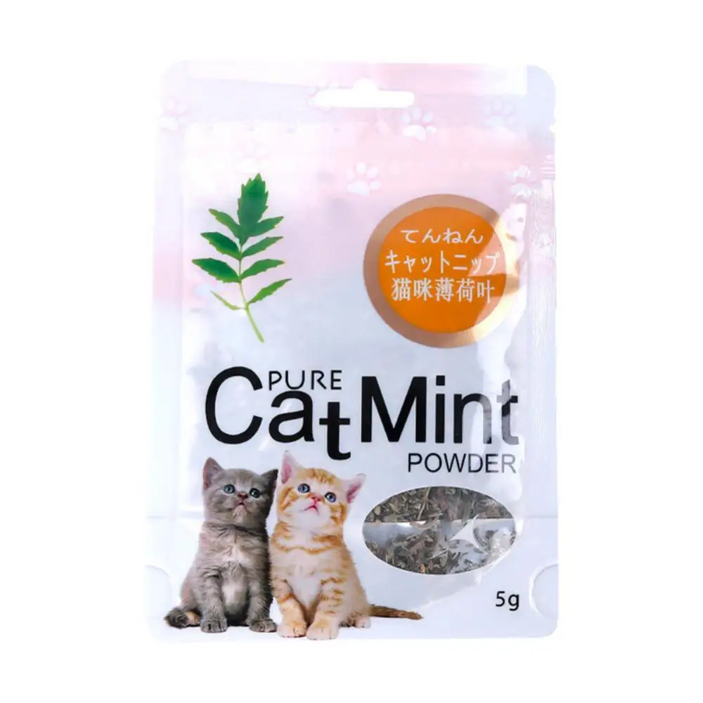 Cat Toy Cleaning Teeth High Quality Raising Cats Supplies Cat Mint Leaf Powder Bagged 5g Raising Cats Tools Cat Mint Toys