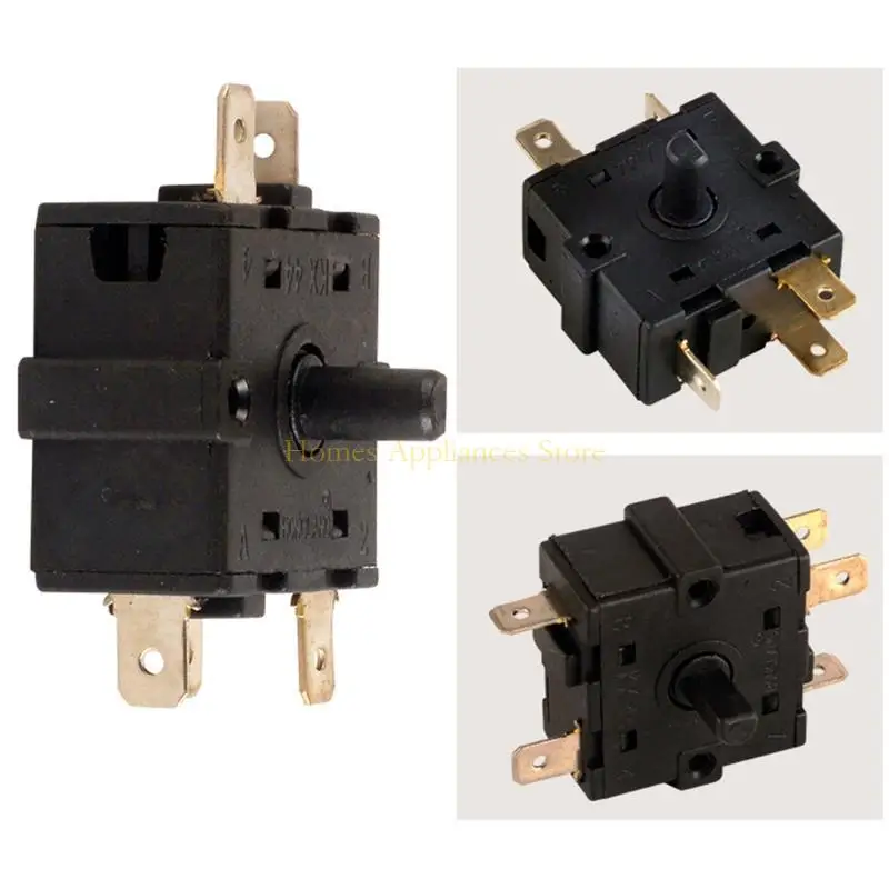 D0AB AC 250V 16A Electric Room Heater 2 Gears 3 Pin 3 Gears 5 Pin Rotary Switch Selector Heater Switch for Electric Heater