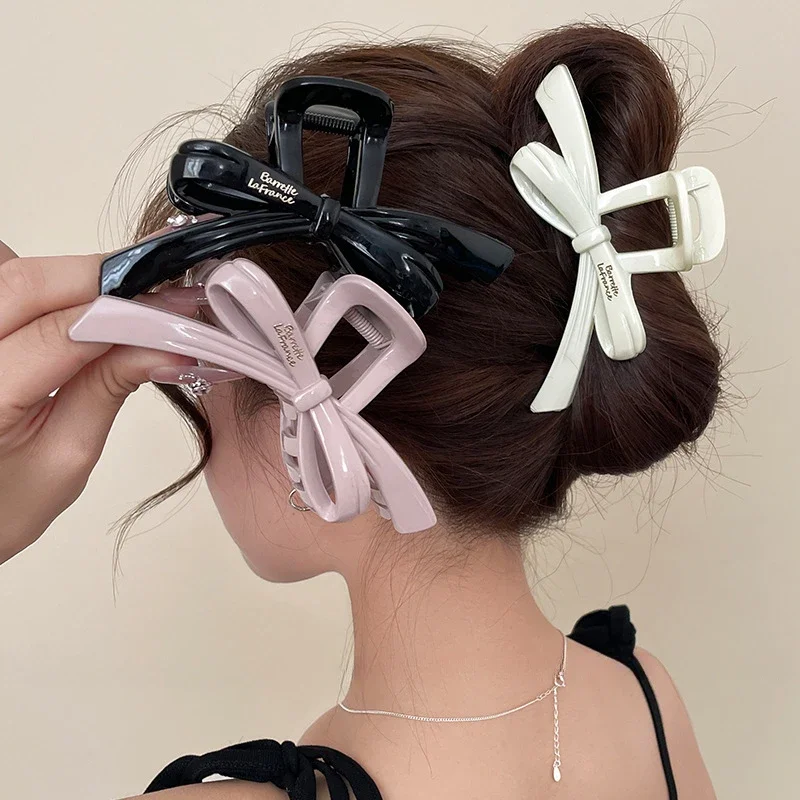 Clip per artigli per capelli con fiocco a farfalla coreano Donna Dolce coda di cavallo alta Mezza legata Clip per capelli con squalo Accessori per capelli alla moda Regali per studenti