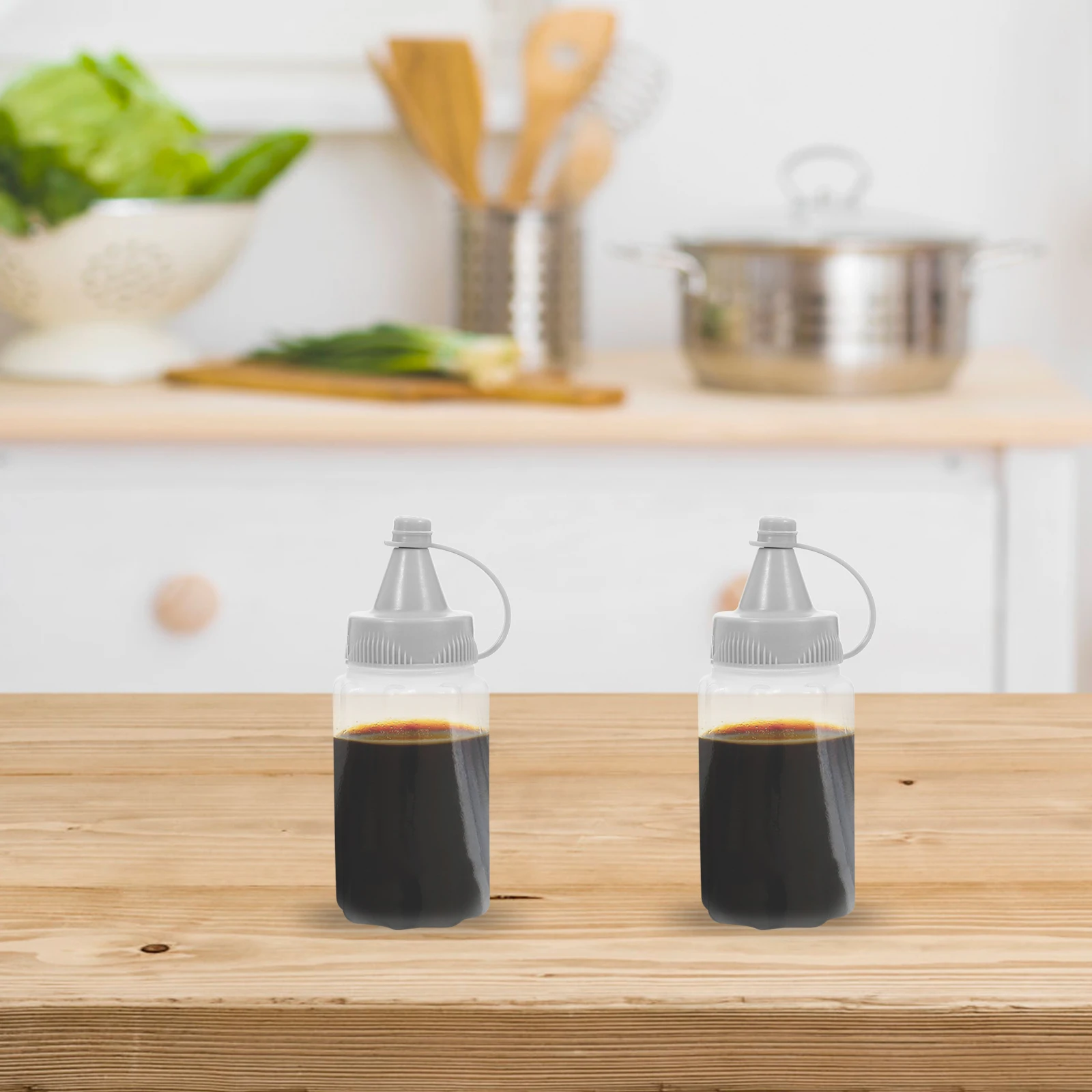 

4PCS Squeeze Bottle Honey Dispenser Mini Syrup Container Ketchup Salad Dressing Sauce Storage Kitchen Gadgets Practical Useful