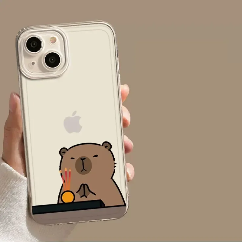 Funny Capybara Phone Case for Samsung Galaxy A70 A55 A54 A53 A51 A32 A31 A22 A13 4G 5G Soft Cover Transparent Cute Animal Fundas