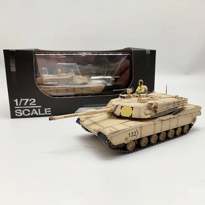 1/72 Scale Sanrong Model 75020 US M1A2 Desert Color Camo Three Colors Containing 1 Pawn Man Model Collection Toy Gift