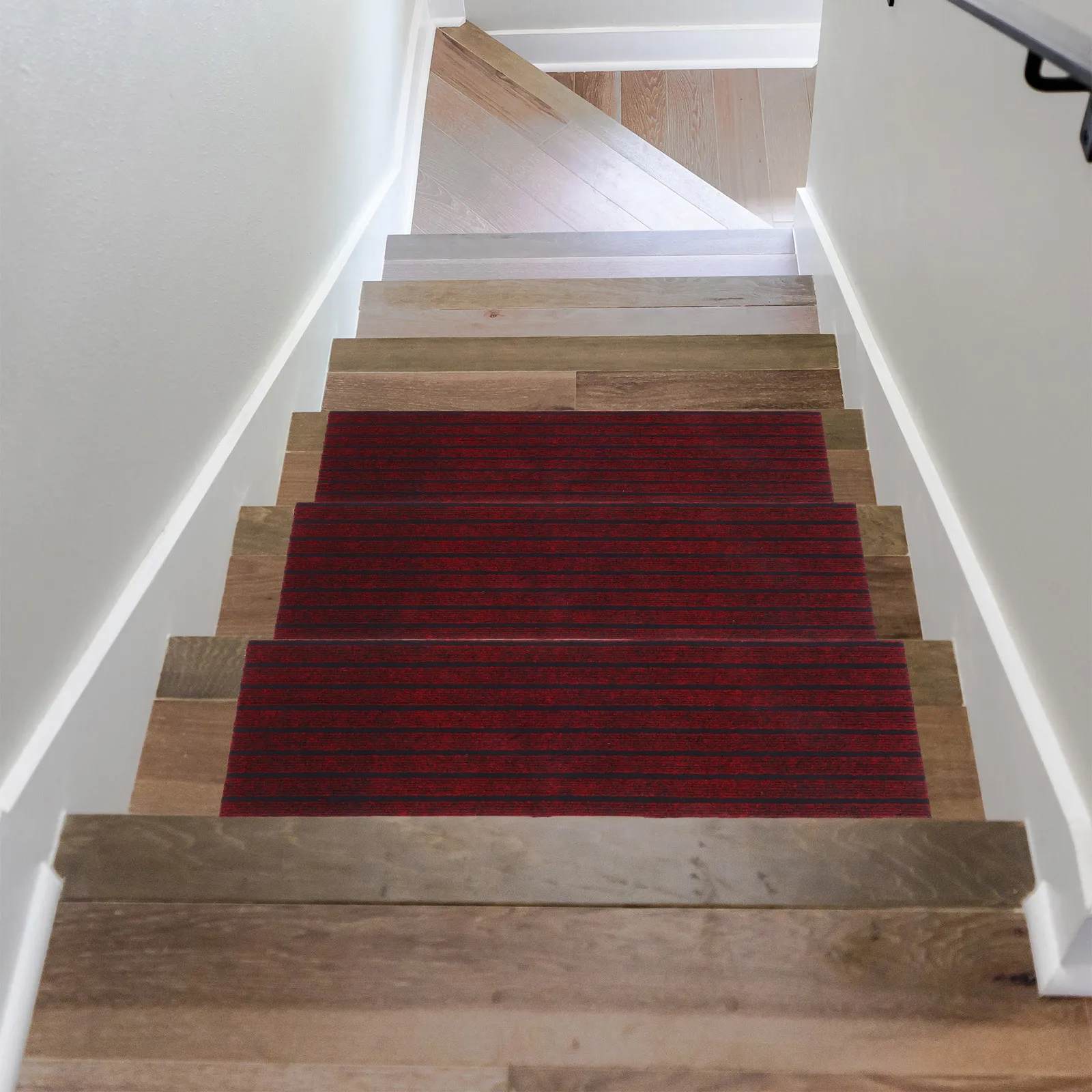 

2Pcs Non-Slip Stair Treads Carpet Indoor Spiral Staircase Runner Pads for Wooden Steps Noise Reduction Anti-Skid Floor Mats