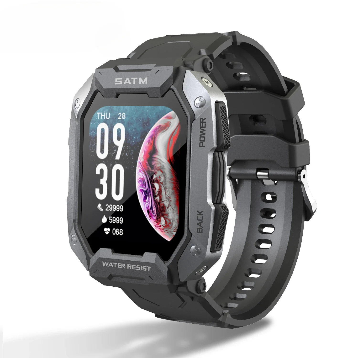 New 2024 Smart Watch for Active Men. Military Style. Bluetooth & Fitness. 5ATM Waterproof. Ideal Wristwatch.