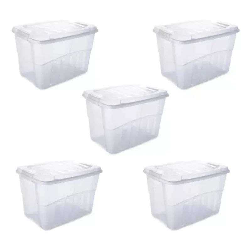 

5 Large Transparent Organizer Box 28 Litres Boxes, Boxes and Baskets Decorative Boxes