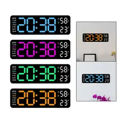 Digital Alarm Clock Humidity Display Wall Mounted for Table Bedroom Office