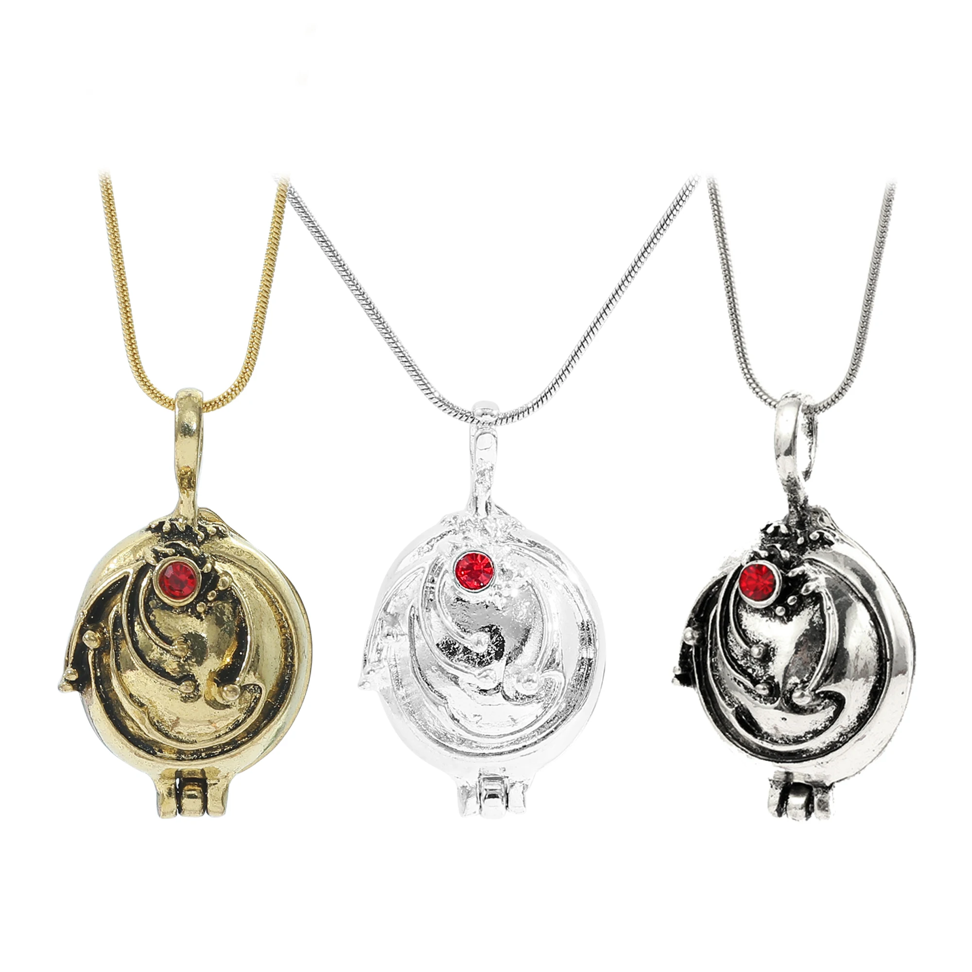 The Vampire Diaries Elena Gilbert Locket Necklace with Vervain, TVD Cosplay Pendant for Women Men, Openable Gift Jewelry