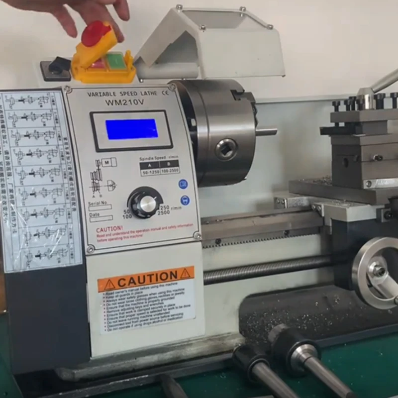 

LYBGACNC Токарный станок по металлу WM210 Полуавтоматический высокоточный мини-станок с ЧПУ Профессиональный инструмент для изготовления резьбы