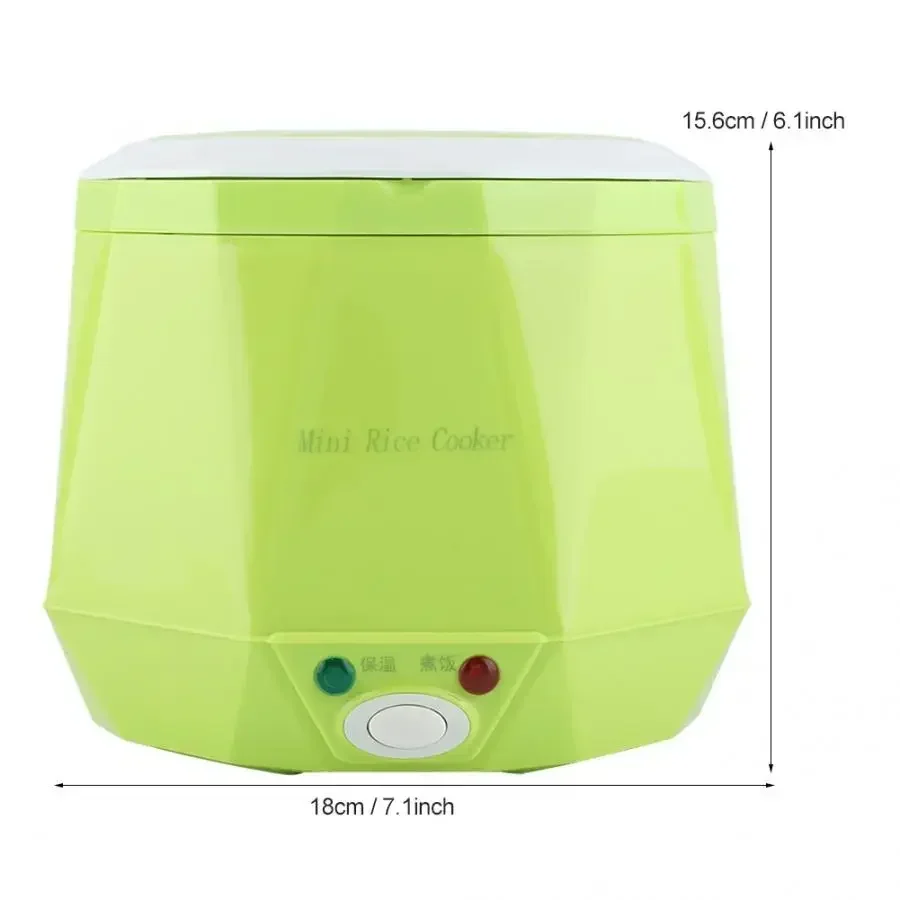 Mini Rice Cooker 1.3L Electric Heating Lunch Box Portable Thermostat Food Steamer Multi Electric Cooker For Car Truck 12/24V