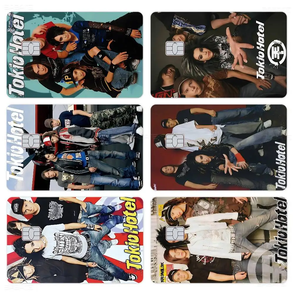 Pop Rock Band T-Tokio H-Hotel Fashion Matte Gold Silver Black Matte Film Skin Sticker Tape For Bank Credit Debit Card