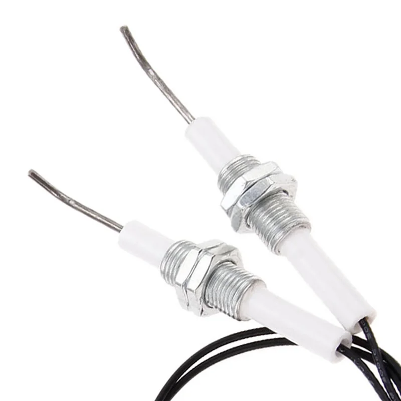 Juego de 2 encendedor piezoeléctrico de botón fresco con enchufe de encendido de electrodo roscado para chimenea/horno/calentador/cocina