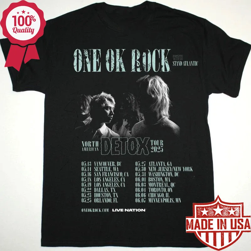 Nueva camiseta ONE OK ROCK DETOX European Tour 2025 regalo para Fan S a 5XL