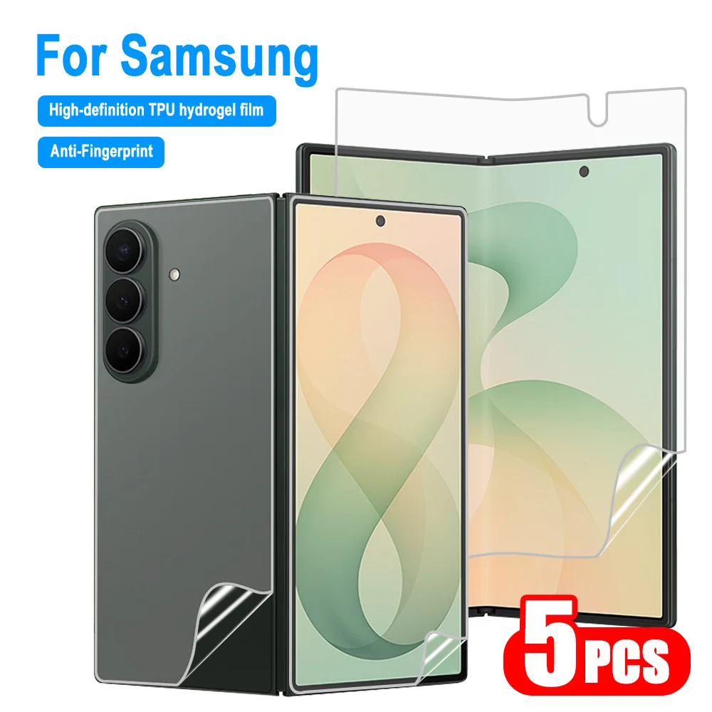 Hydrogel Film For Samsung Galaxy Z Fold 8 Ultra Flip 8 7 FE Clear Screen Protector Z Fold 7 6 5 Flip 7 6 5 Inner Outer Back Film