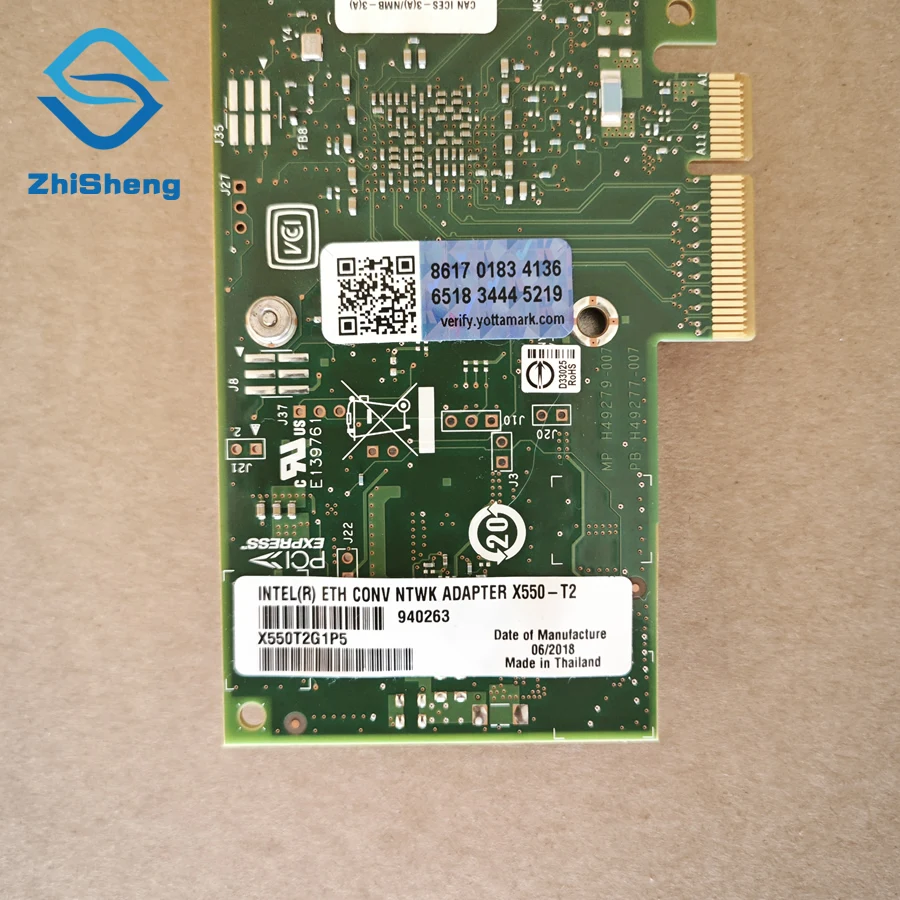 DELL X550T2 محول الشبكة المتقاربة X550-T2 10GB بطاقات إيثرنت rj45 LAN واجهة بطاقة الشبكة