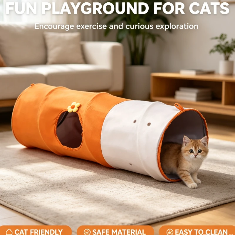 Pet Supplies Self Wash - Cartoon Rollender Drache Poröser Katzentunnel Spielzeug