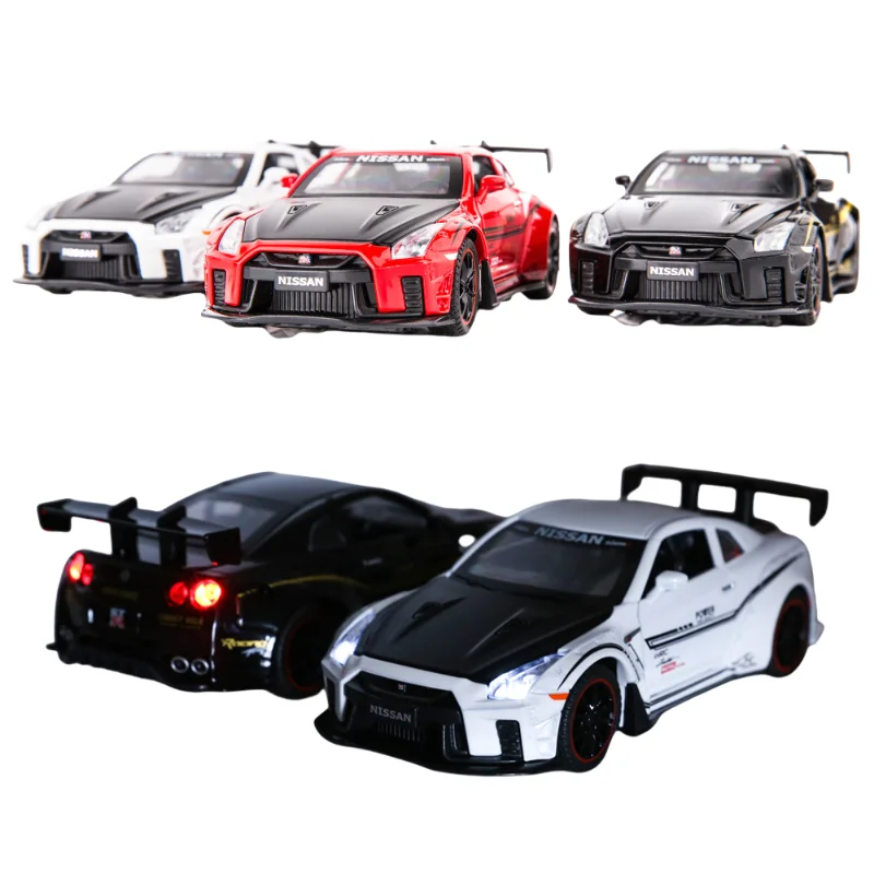 Ares GTR Supercar sound-light return microscale model 1:32 Diecast alloy model Children's sports car toy gift for children.