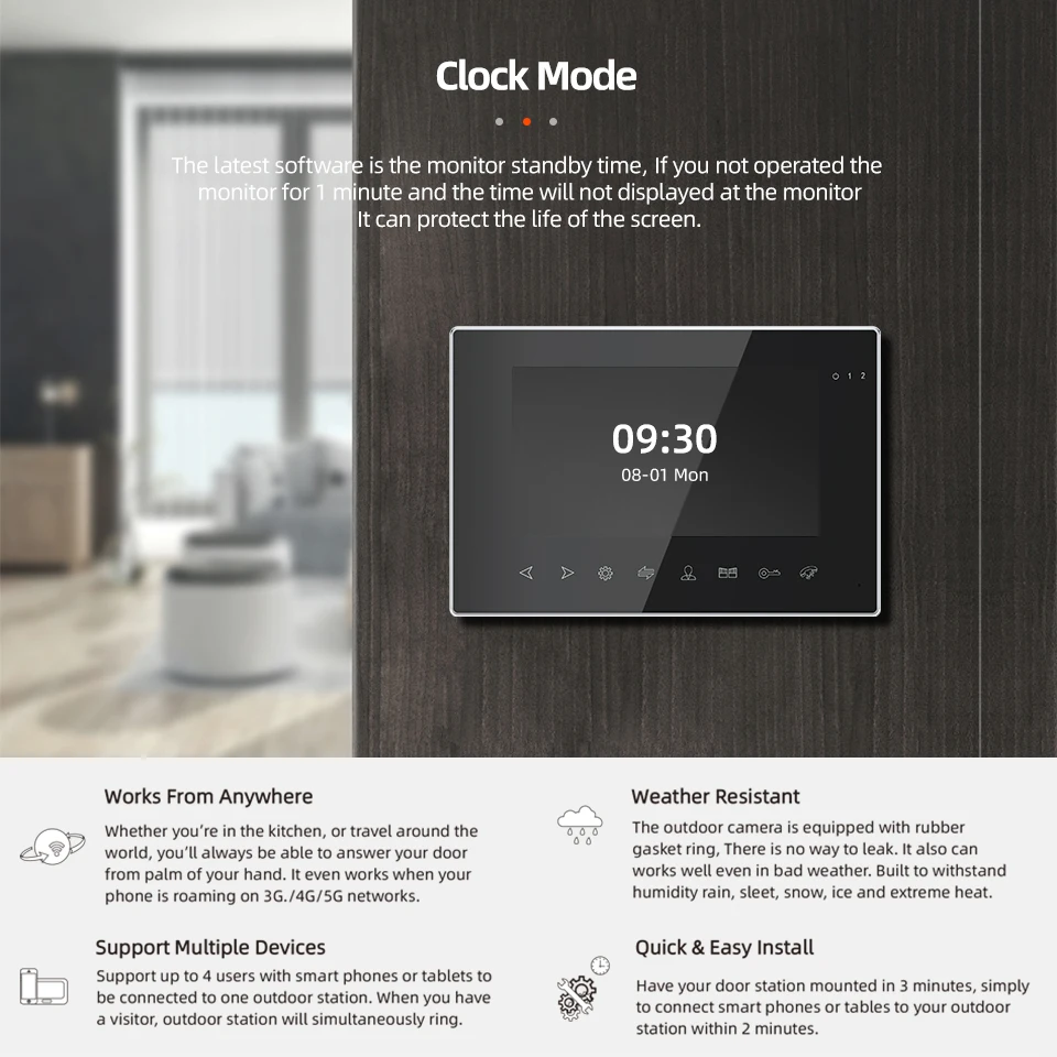 Jeatone Wifi Tuya Smart Video Deur Telefoon Intercom Code Toetsenbord/Rfid Kaart/App Unlock Motion Detection Voor 2 Eenheden Appartement