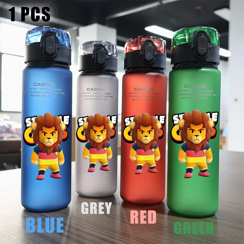 560ml Game Stumble Guys Fire Dragon Figure Capacity Portable Outdoor Camping Fitness Sports Leak Proof Water Cup Bottle Kid Gift