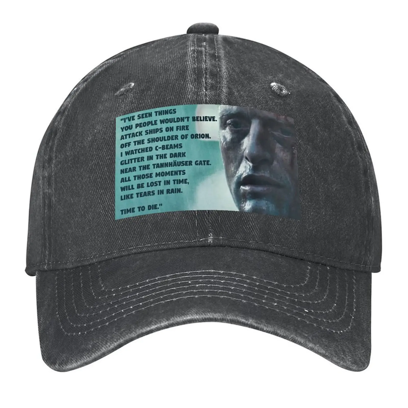 

Blade Runner, Rutger Hauer, Tears in Rain Monologue Baseball Cap Golf Wear Thermal Visor Beach Boy Women's