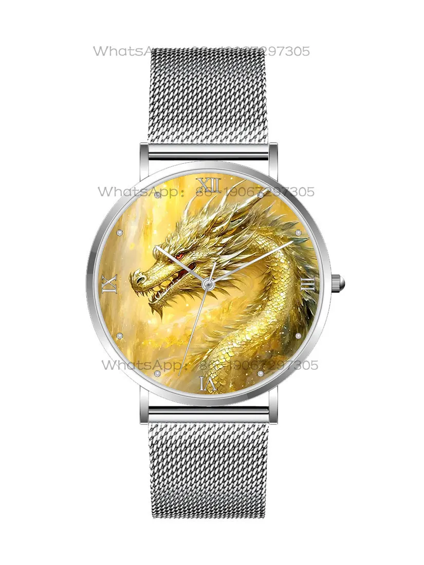 2025 Year Of The Dragon Chinese Zodiac Retro Quartz Watch Unisex Couple Birthday Gift Custom Engraving