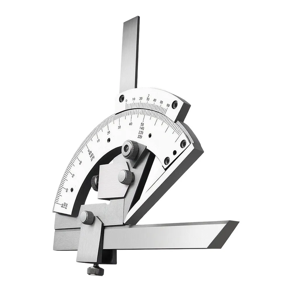 Stainless Steel Protractor Tool Featuring Engraved For Vernier Scale for Long Lasting Legibility in Harsh Workshop Conditions