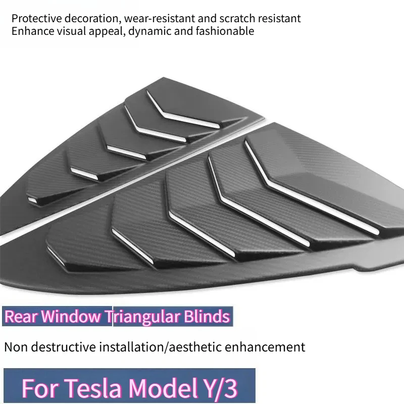

For Tesla Model Y/3/3+ Highland Model Y Juniper Car Rear Triangle Window Shutters Triangle Sunshade Modified Auto Accessories