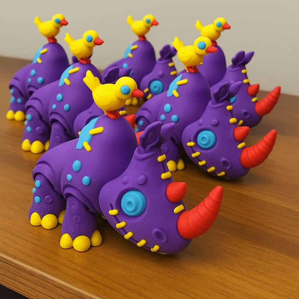 

Multi-Jointed 3D Printing Rhinoceros Toy 3D Printing Model Doll Multi Joint Rhinoceros Toys Collection Toy Movable